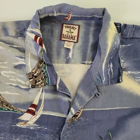 Tommy Bahama XXL Mens 100% Silk Short Sleeve Button Up Shirt - Picture 3 of 12